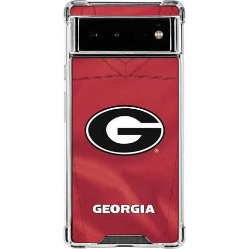 University of Georgia Red Jersey Google Pixel 6 Clear Case